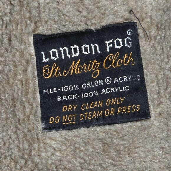 Vintage London Fog Double Breasted Trench Coat Spy Jacket Removable Fleece Liner - Picture 9 of 16